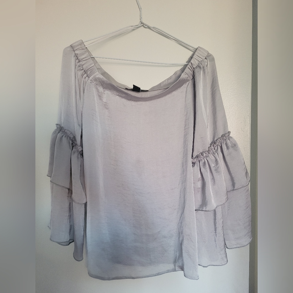 Women's off shoulder silky blouse